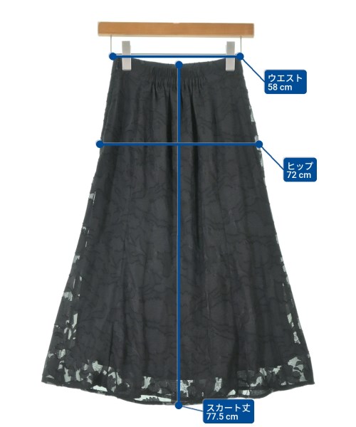 ViS（ヴィス）ロング・マキシ丈スカート 黒 サイズ:S レディース/2200631707066