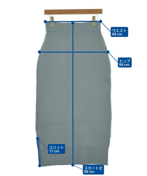 ViS（ヴィス）ロング・マキシ丈スカート 青 サイズ:F レディース/2200614487046