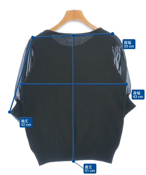 ViS（ヴィス）ニット・セーター 黒 サイズ:F レディース/2200609527061