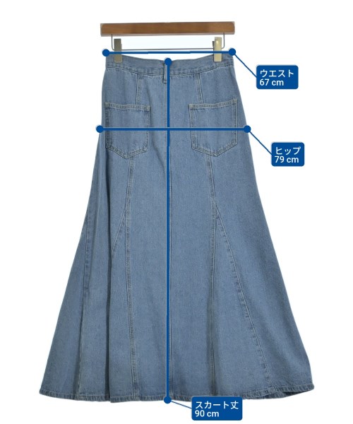 ViS（ヴィス）ロング・マキシ丈スカート 青 サイズ:L レディース/2200695922016
