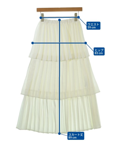 ViS（ヴィス）ロング・マキシ丈スカート 白 サイズ:F レディース/2200642655127