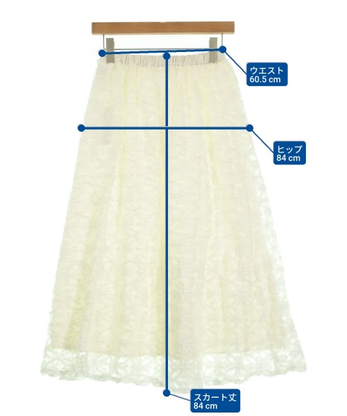 ViS（ヴィス）ロング・マキシ丈スカート 白 サイズ:F レディース/2200637917032