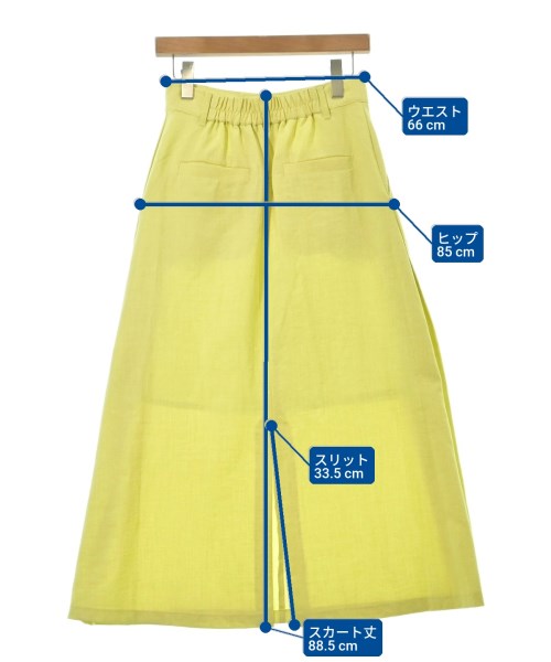 ViS（ヴィス）ロング・マキシ丈スカート 黄 サイズ:M レディース/2200641894084