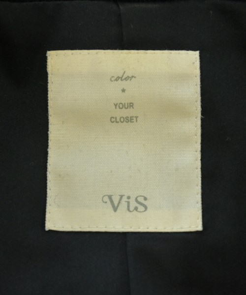 ViS（ヴィス）ノーカラージャケット 紺 サイズ:S レディース/2200685320037
