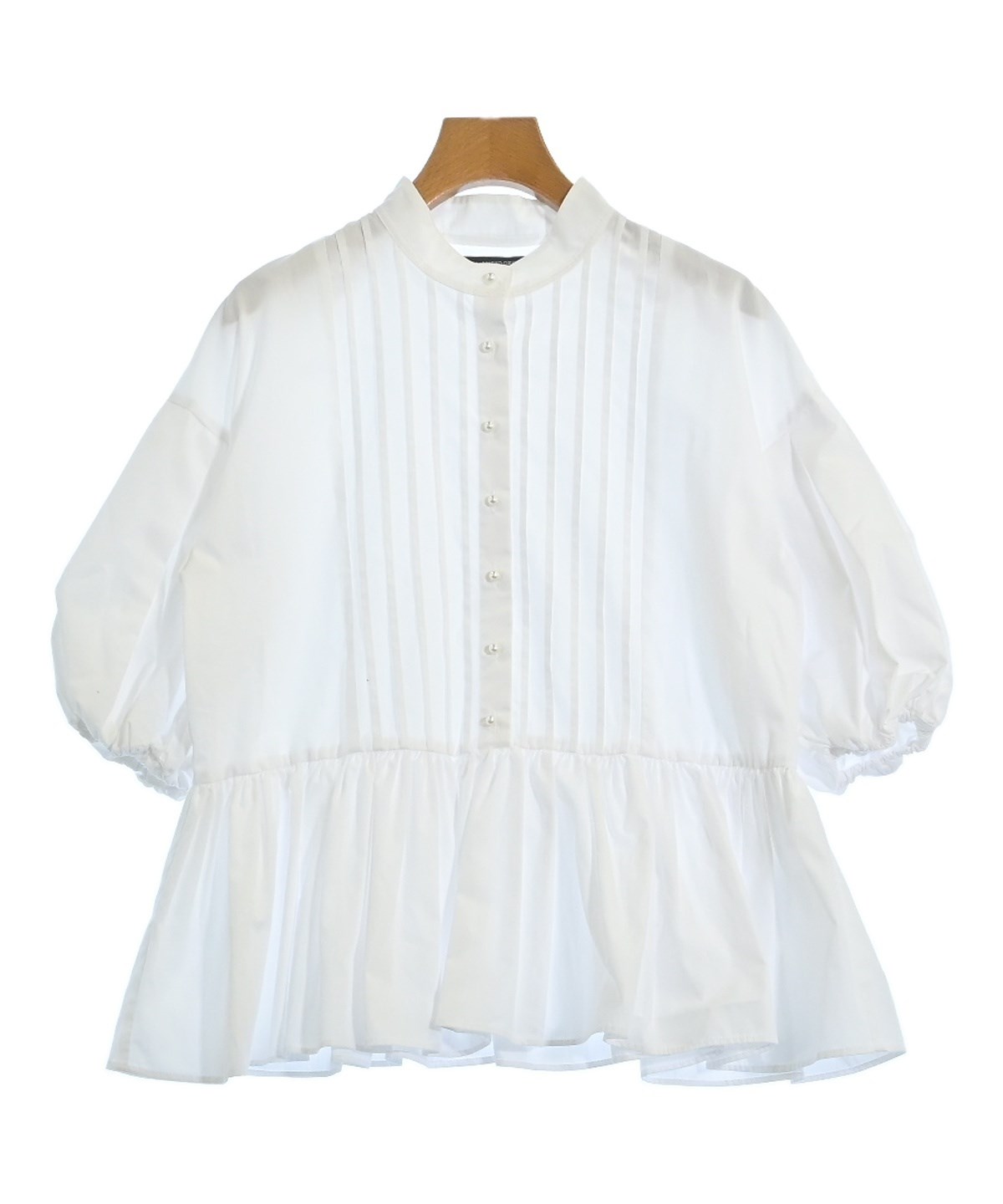 tsuru♡レース　ブラウス　Plie 白　サイズフリー tsuru♡レース ブラウス Plie 白 サイズフリー