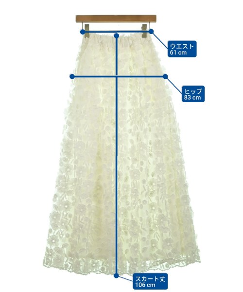 Tsuru（ツル）ロング・マキシ丈スカート 白 サイズ:36(S位) レディース/2200652318074