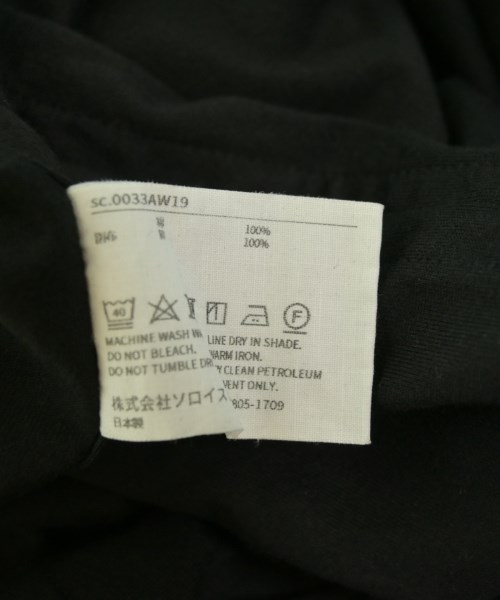 TAKAHIROMIYASHITATheSoloist.（タカヒロミヤシタザソロイスト）Tシャツ・カットソー 黒 サイズ:46(M位) メンズ/2200703269102
