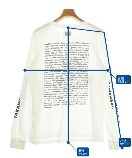 TAKAHIROMIYASHITATheSoloist.（タカヒロミヤシタザソロイスト）Tシャツ・カットソー 白 サイズ:50(XL位) メンズ/2200717529100