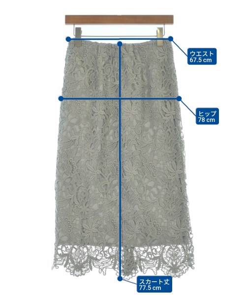 AG by aquagirl（エージーバイアクアガール）ひざ丈スカート グレー サイズ:40(L位) レディース/2200620788069
