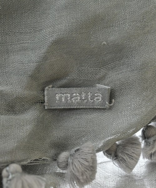 matta（マッタ）ストール グレー サイズ:- レディース/2200701656133