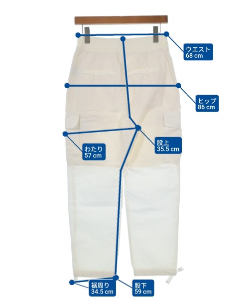 ZUCCa（ズッカ）カーゴパンツ 白 サイズ:M レディース/2200625726219