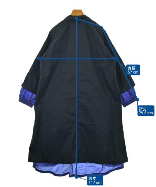 ZUCCa（ズッカ）ステンカラーコート 紺 サイズ:M レディース/2200610095030