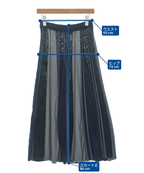 ZUCCa（ズッカ）ロング・マキシ丈スカート 紺 サイズ:M レディース/2200614606119