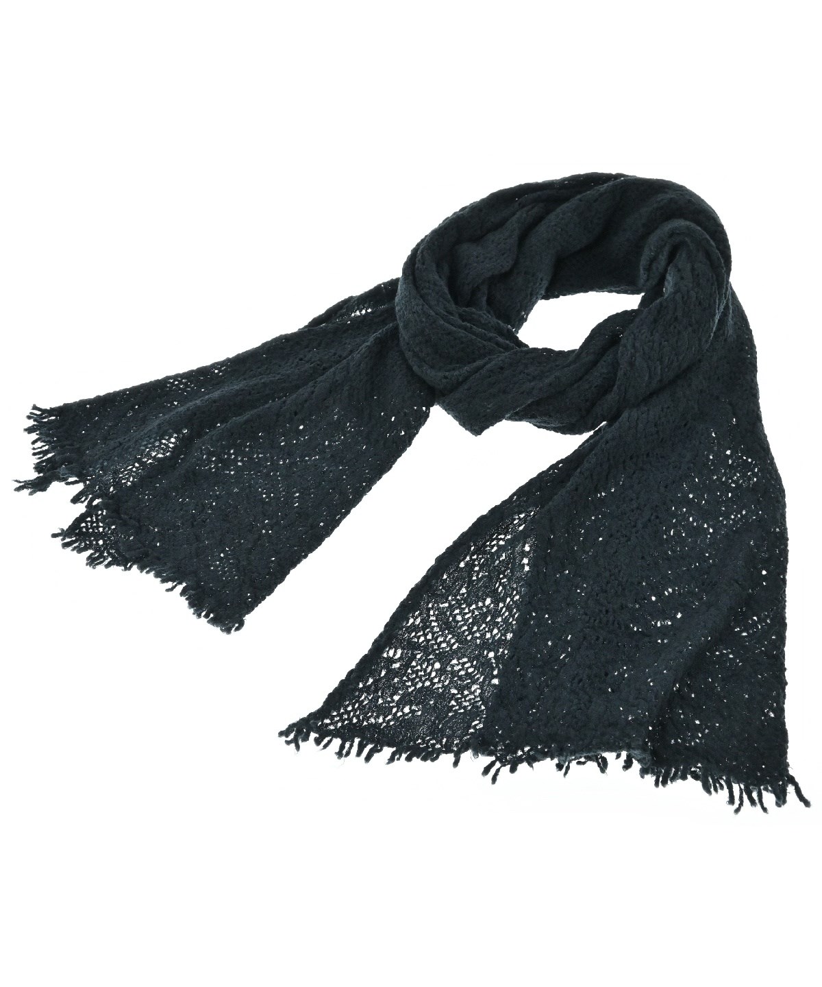 ZUCCa ズッカ ストール 毛100% ブラック 希少ZUCCaズッカ 黒 透かし