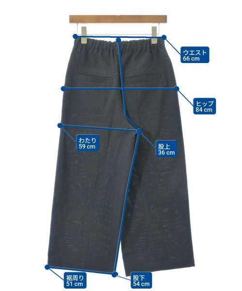 ZUCCa（ズッカ）クロップドパンツ 黒 サイズ:S レディース/2200685608029