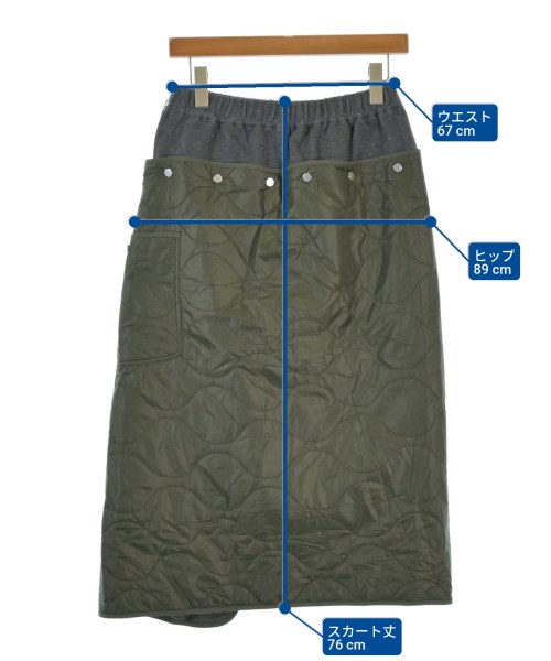 ZUCCa（ズッカ）ロング・マキシ丈スカート カーキ サイズ:M レディース/2200653582207