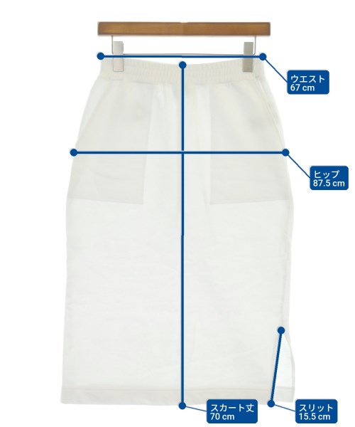 ZUCCa（ズッカ）ひざ丈スカート 白 サイズ:M レディース/2200661126042