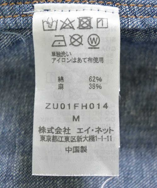 ZUCCa（ズッカ）シャツワンピース 青 サイズ:M レディース/2200710105059