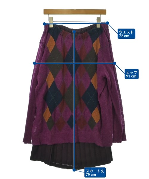 ZUCCa（ズッカ）ロング・マキシ丈スカート 紫 サイズ:M レディース/2200660055091