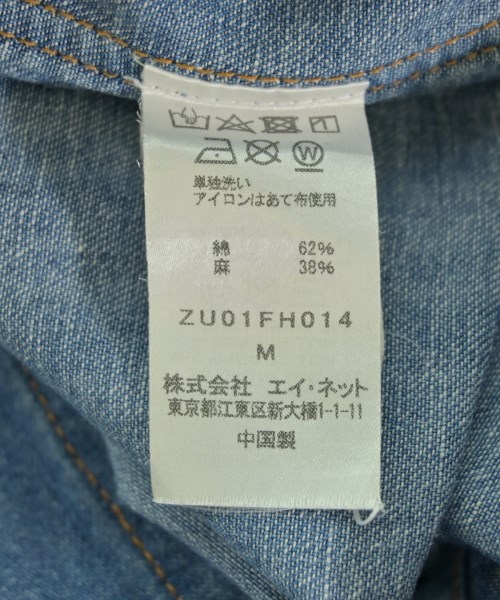 ZUCCa（ズッカ）シャツワンピース 青 サイズ:M レディース/2200714398099