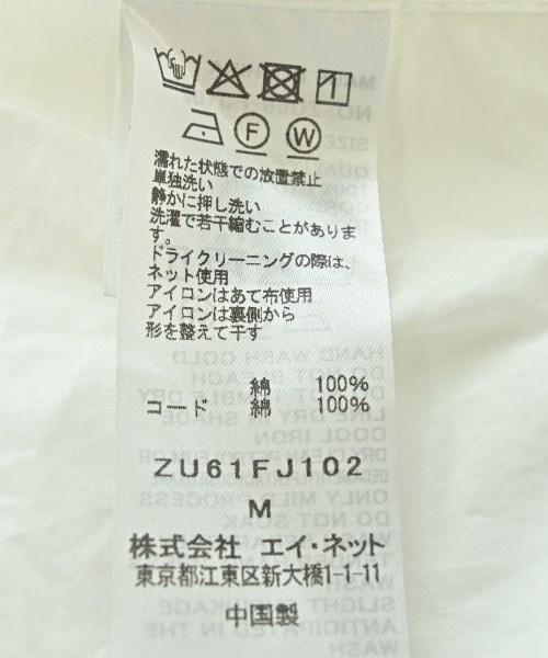ZUCCa（ズッカ）カジュアルシャツ 白 サイズ:M レディース/2200728775015