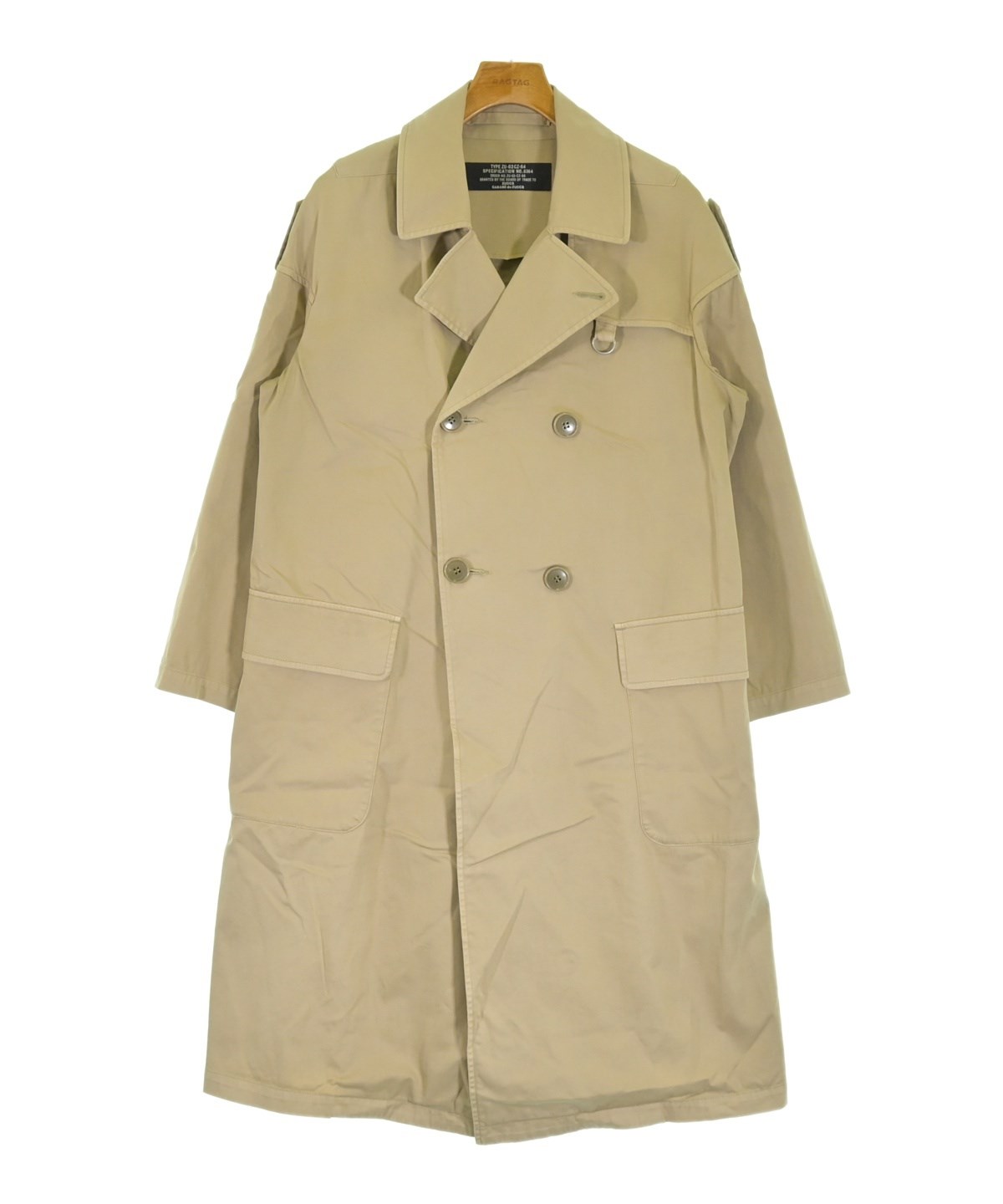 CABANE de ZUCCA トレンチコート CABANE de zucca（カバンドズッカ）トレンチコート ベージュ サイズ:S