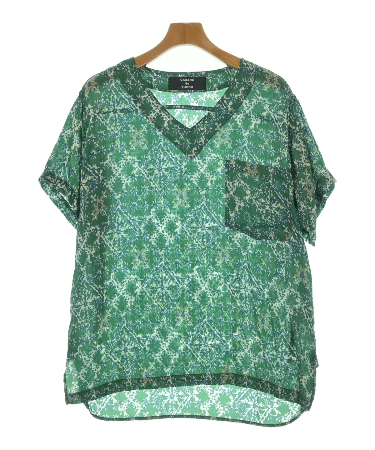 CABANE de zucca（カバンドズッカ）カジュアルシャツ 緑 サイズ:M