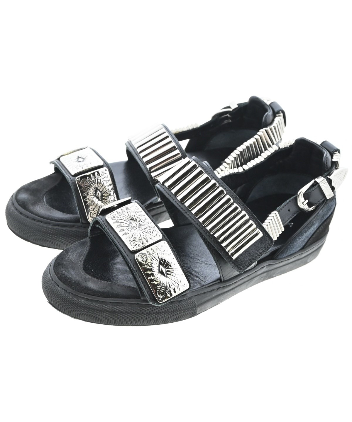 TOGA（トーガ）サンダル 黒 サイズ:EU38(24.5cm位) レディース