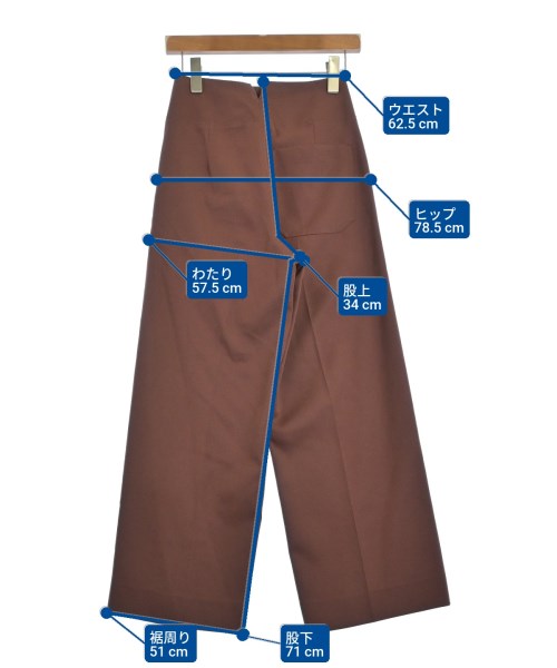 TOGA（トーガ）スラックス 茶 サイズ:34(XS位) レディース/2200697285386