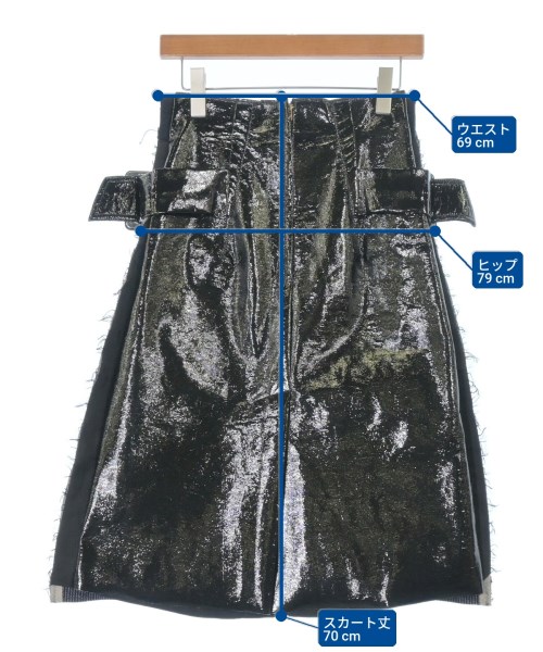TOGA（トーガ）ひざ丈スカート 黒 サイズ:34(XS位) レディース/2200691657059