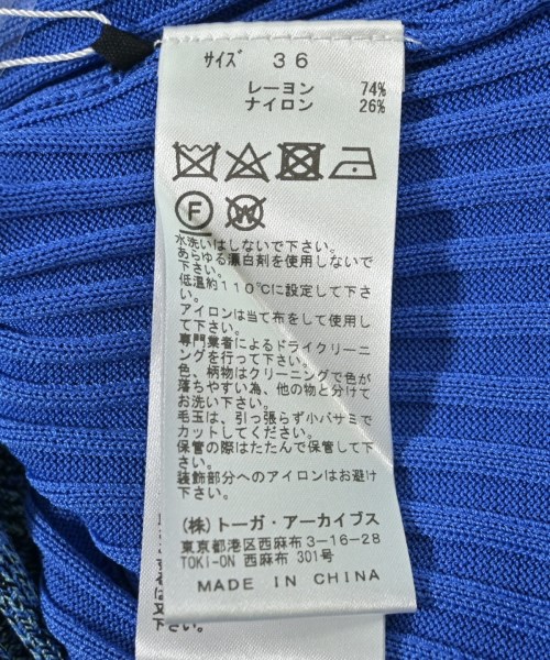 TOGA（トーガ）カーディガン 青 サイズ:36(S位) レディース/2200708814185