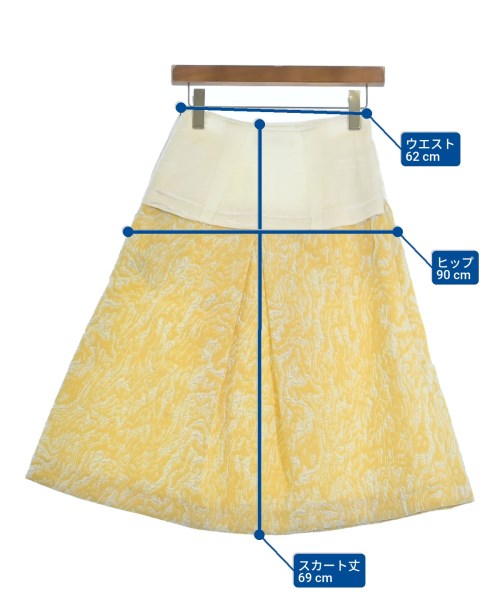 TOGA（トーガ）ロング・マキシ丈スカート 黄 サイズ:34(XS位) レディース/2200671018078