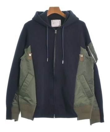sacai フード付きネイビー・オリーブジャンパー サイズ3 sacai（サカイ）パーカー 紺 サイズ:1(S位) メンズ/2200514316026