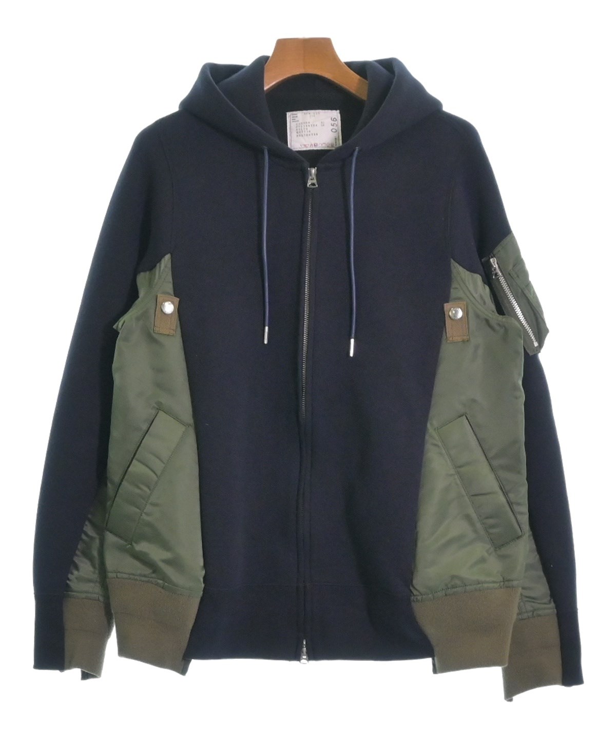 sacai ウール100% モスグリーンカーディガン 22-06351 SACAI＜サカイ＞ フローラル柄ニットカーディガン（2264237）｜SACAI