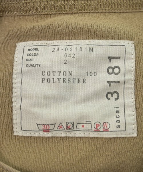 sacai（サカイ）Tシャツ・カットソー 茶 サイズ:2(M位) メンズ/2200555816028