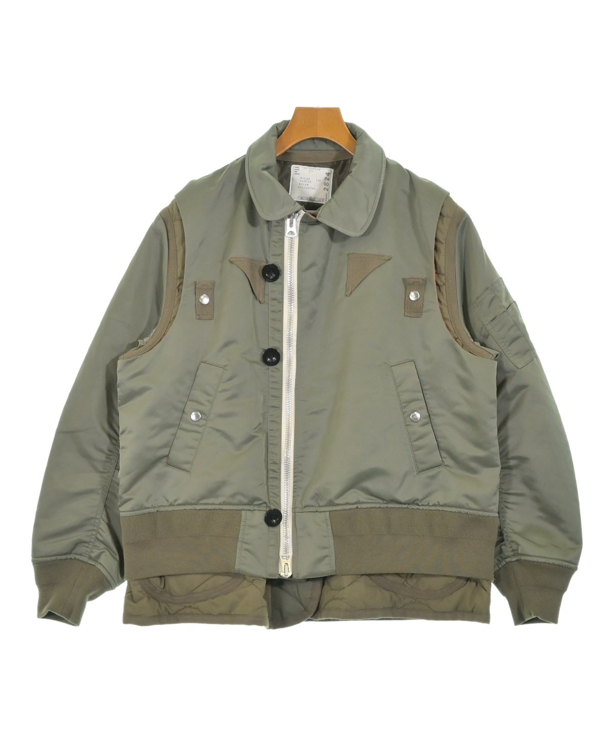 sacai ミリタリーコート サイズ1 ネイビー カーキ 美品 サカイ Sacai luck コート ロングコート MA-1 COMBI COAT