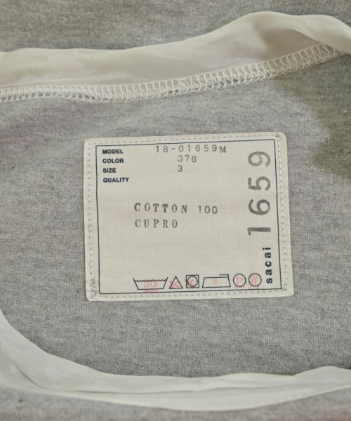 sacai（サカイ）Tシャツ・カットソー グレー サイズ:3(L位) メンズ/2200561422022