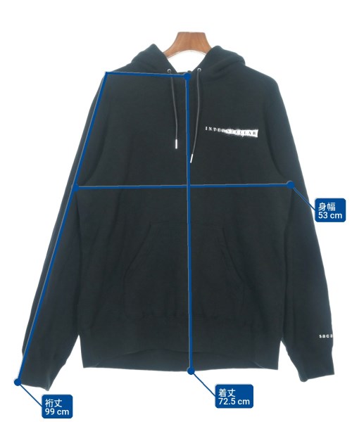 sacai（サカイ）パーカー 黒 サイズ:4(XL位) メンズ/2200634328015