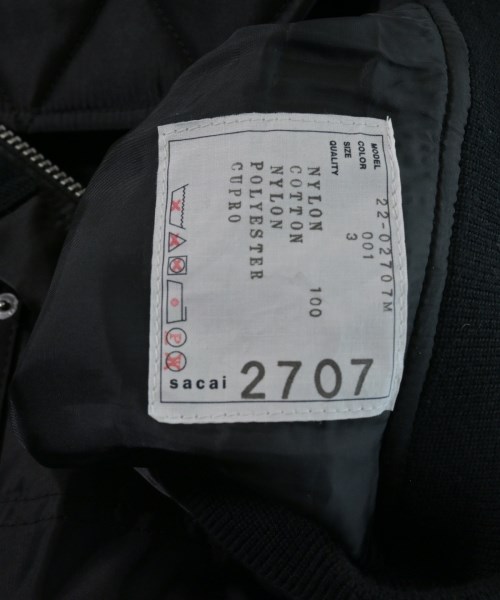 sacai（サカイ）ミリタリーブルゾン 黒 サイズ:3(L位) メンズ/2200634961014