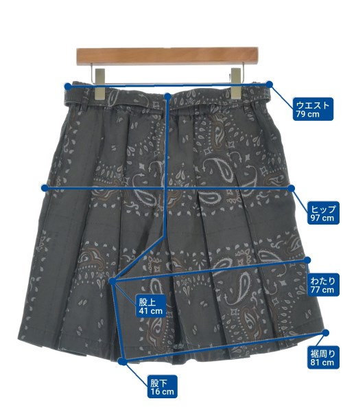 sacai（サカイ）ショートパンツ グレー サイズ:2(M位) メンズ/2200634961038
