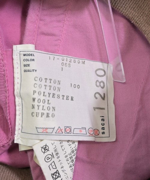sacai（サカイ）ブルゾン ピンク サイズ:1(S位) メンズ/2200621416077