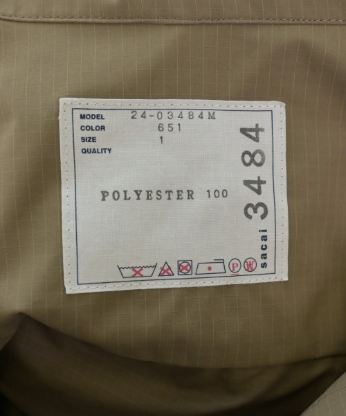 sacai（サカイ）カジュアルシャツ ベージュ サイズ:1(S位) メンズ/2200637073042