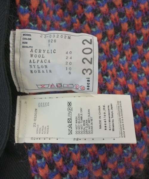 sacai（サカイ）ニット・セーター 黒 サイズ:1(S位) メンズ/2200637434010