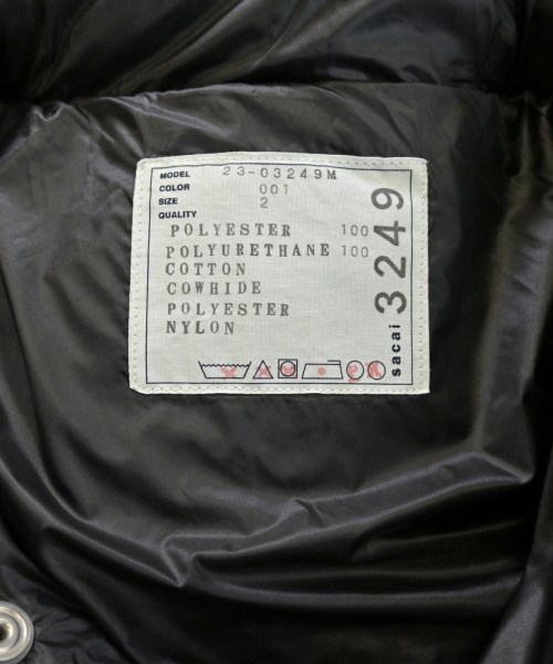 sacai（サカイ）ダウンジャケット/ダウンベスト 黒 サイズ:2(M位) メンズ/2200636391048