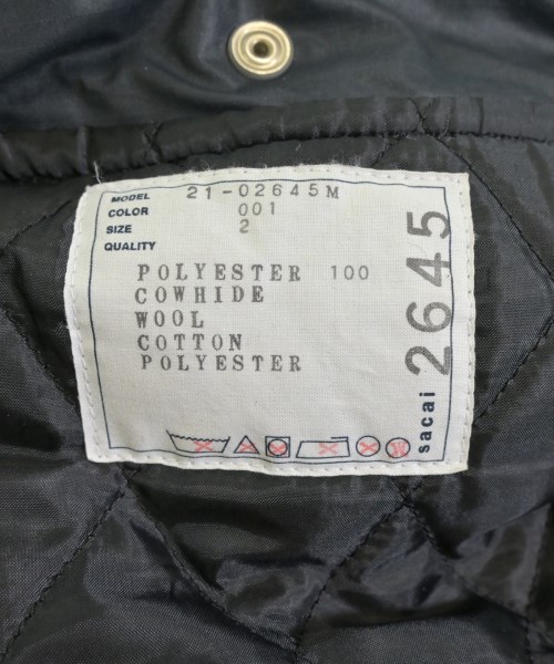 sacai（サカイ）ブルゾン 黒 サイズ:2(M位) メンズ/2200636391055