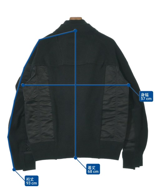 sacai（サカイ）ブルゾン 黒 サイズ:3(L位) メンズ/2200636391093