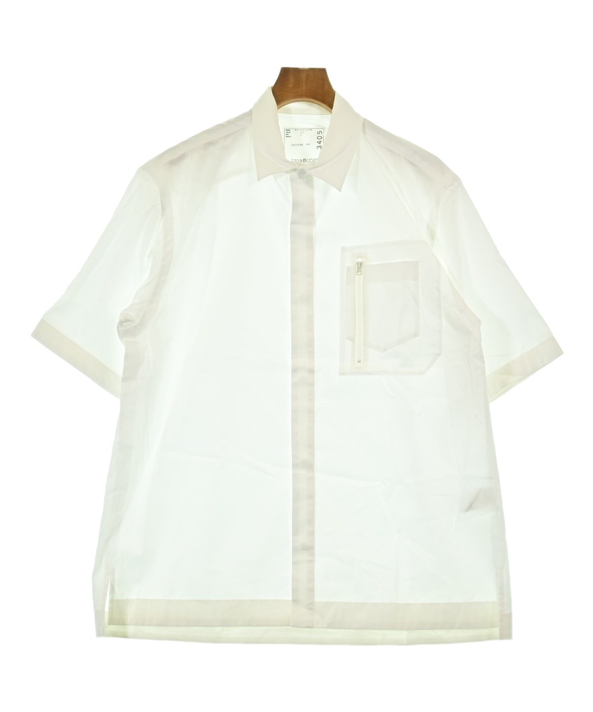 sacai（サカイ）カジュアルシャツ 白 サイズ:3(L位) メンズ