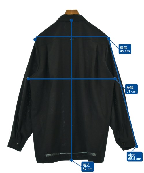 sacai（サカイ）カジュアルシャツ 黒 サイズ:3(L位) メンズ/2200622449081