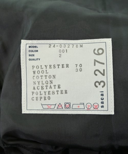 sacai（サカイ）スラックス 黒 サイズ:2(M位) メンズ/2200622449128