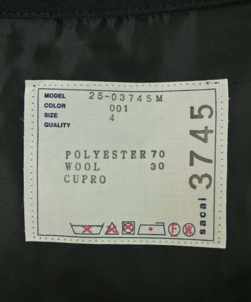 sacai（サカイ）ブルゾン 黒 サイズ:4(XL位) メンズ/2200635635044